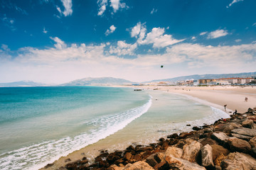 Fototapeta premium Coast near resort town of Tarifa, Spain