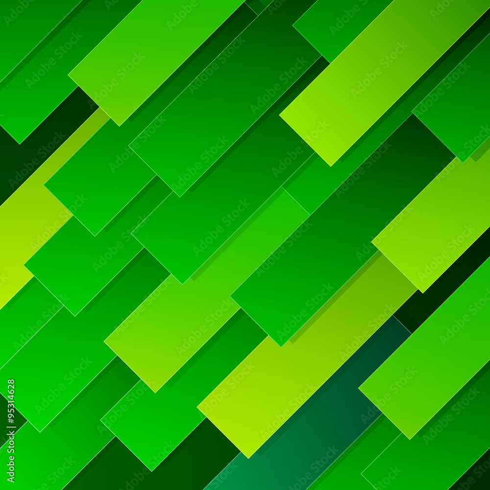 Poster abstract infographics diagonal green paper sheets layers background