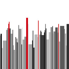 Abstract vertical infographics gray, black and red stripes background
