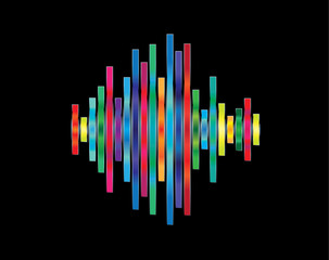 Colorful waveform