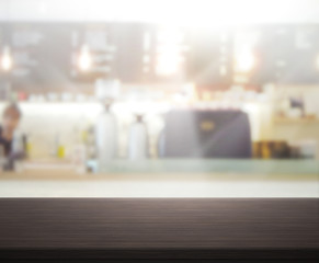 Table Top And Blur Interior of Background
