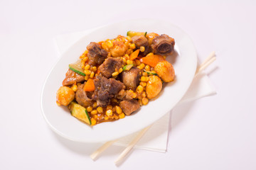 Lamb with vegetables