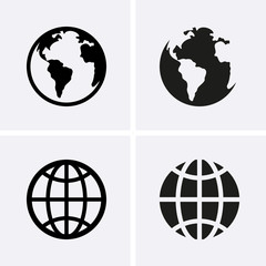 Earth Globe Icons