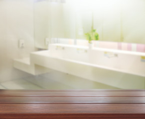 Fototapeta premium Table Top And Blur Interior of Background