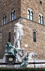 Fountain of Neptune in Florence ITALY