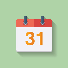 Flat vector calendar icon