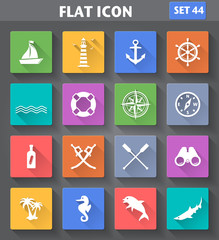 Vector application Nautical Icons set