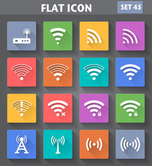 Vector application Wireless and Wifi Icons set