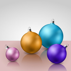Colorful Christmas balls for decoration