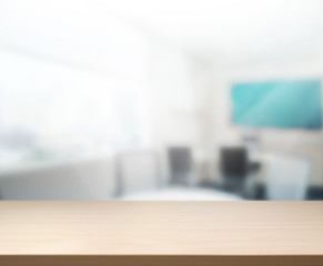 Table Top And Blur Office of Background