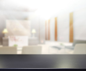Wood Table Of Background in Office