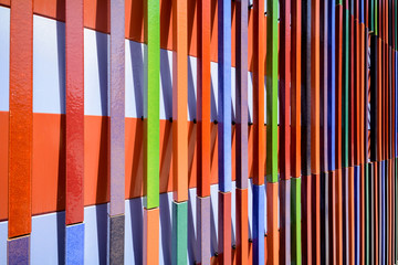 Modern pattern of facade paneling - linear structure 