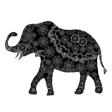 Black ethnic elephant.