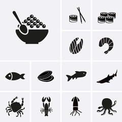 Seafood Icons - 95320220