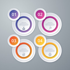 Vector illustration infographics four circles
