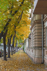 Naklejka premium Old city street.