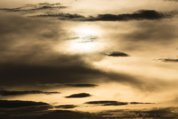 black cloud in darkness sky, night sky of halloween background