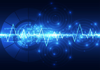 Abstract futuristic digital technology background. Illustration Vector