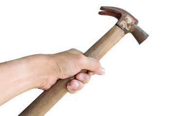 Nail hammer in hand