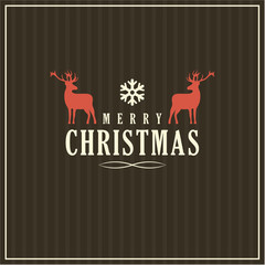 Vector Christmas greeting card, dark background