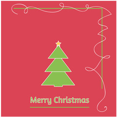 Minimalistic Christmas e-card stationery illustration 