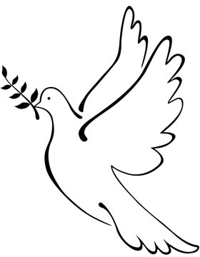 recommend clip art: A dove carries an olive branch logo