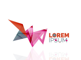 Logo, abstract geometric business icon