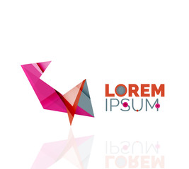 Logo, abstract geometric business icon