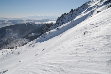 The slope on Mount Vitosha, Bulgaria