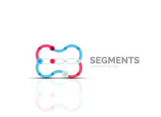 Vector outline minimal abstract geometric logo