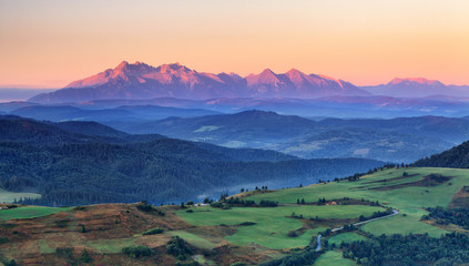 Naklejka premium Summer mountain landscape in Slovakia