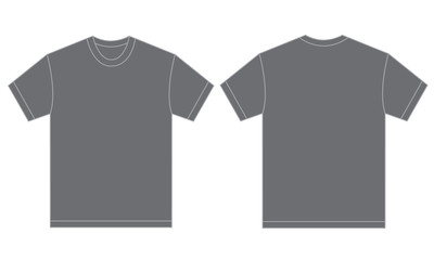 Grey Shirt Design Template For Men