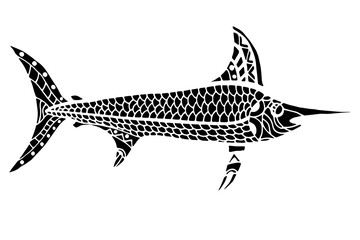 Zentangle stylized Fish.