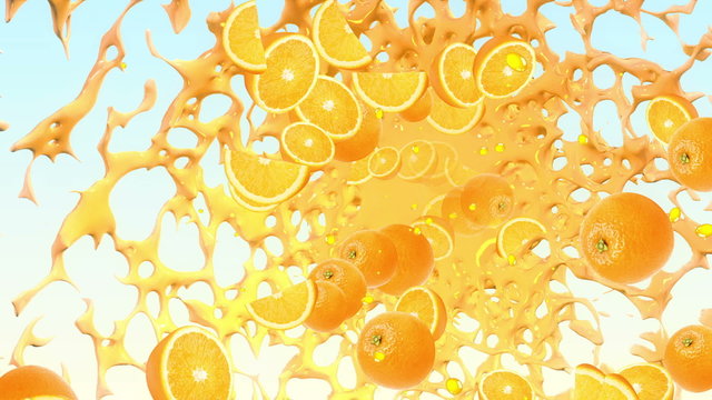 Juice Orange Fruit Background Organic Animation Ingredient Vitamin Exotic Health