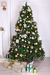 Christmas gifts under the Christmas tree