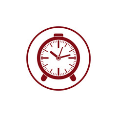 Time conceptual stylish icon, simple desk clock 