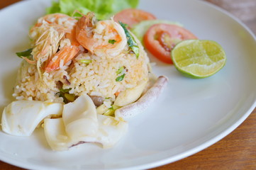 Tom Yam Seafood Fried Rice 