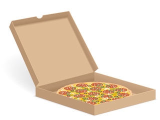 pizza in box