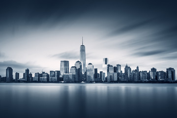 Fototapeta na wymiar New York City Lower Manhattan with new One World Trade Center