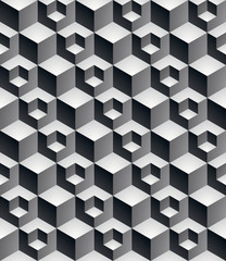 Regular contrast textured endless pattern with three-dimensional