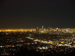 Fototapeta premium Downtown Los Angeles at night