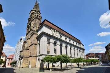 Ansbach, Germany - Street view with historic buildings in Ansbach, Bavaria, region Middle...