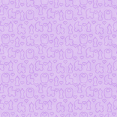 Purple Baby Tile Pattern Repeat Background