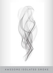 Vector Realistic Cigarette Smoke or Fog or Haze with Transparency Isolated can be used with any Background