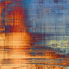 Grunge, vintage old background. With different color patterns: yellow (beige); blue; cyan; red (orange)