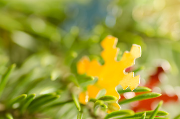 Christmas decoration with snowflake