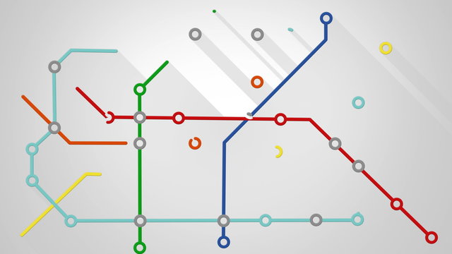 subway transport scheme animation 4k (4096x2304)
