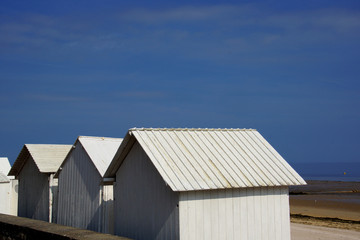Strandhütten in der Normandie