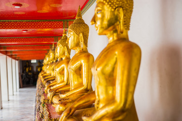 Buddha statue at temple in Bangkok Thailand