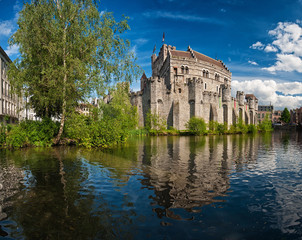 Obraz premium Gravensteen is a castle in Gent, Belgium